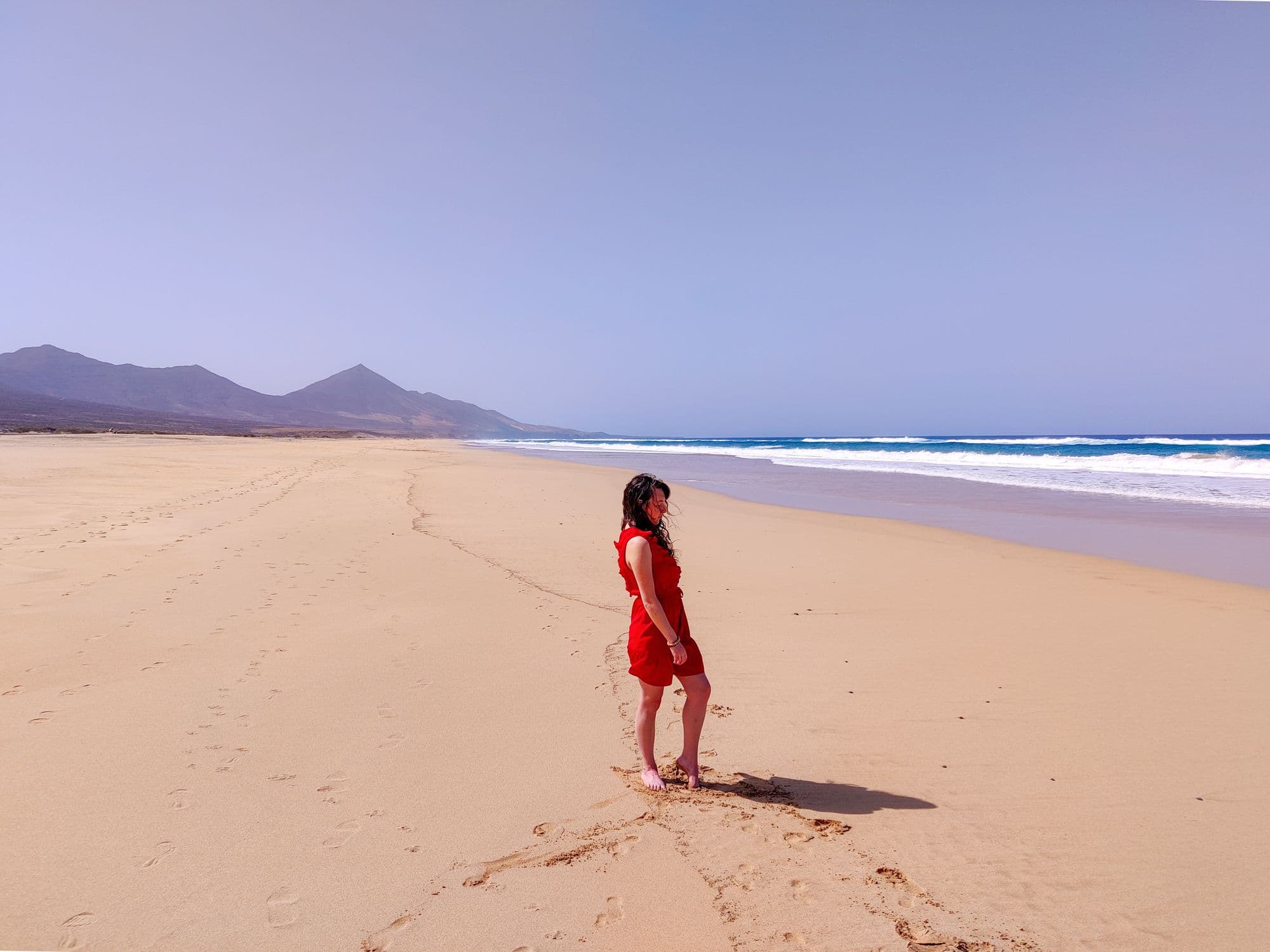 Moi sur la plage de Cofete